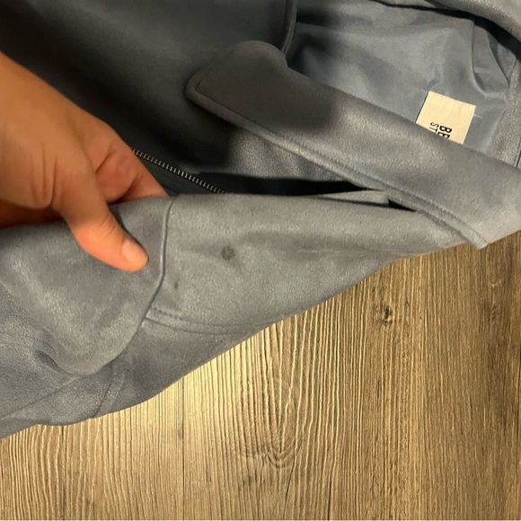 BB Dakota Blue Leather Moto Jacket - Picture 3 of 5